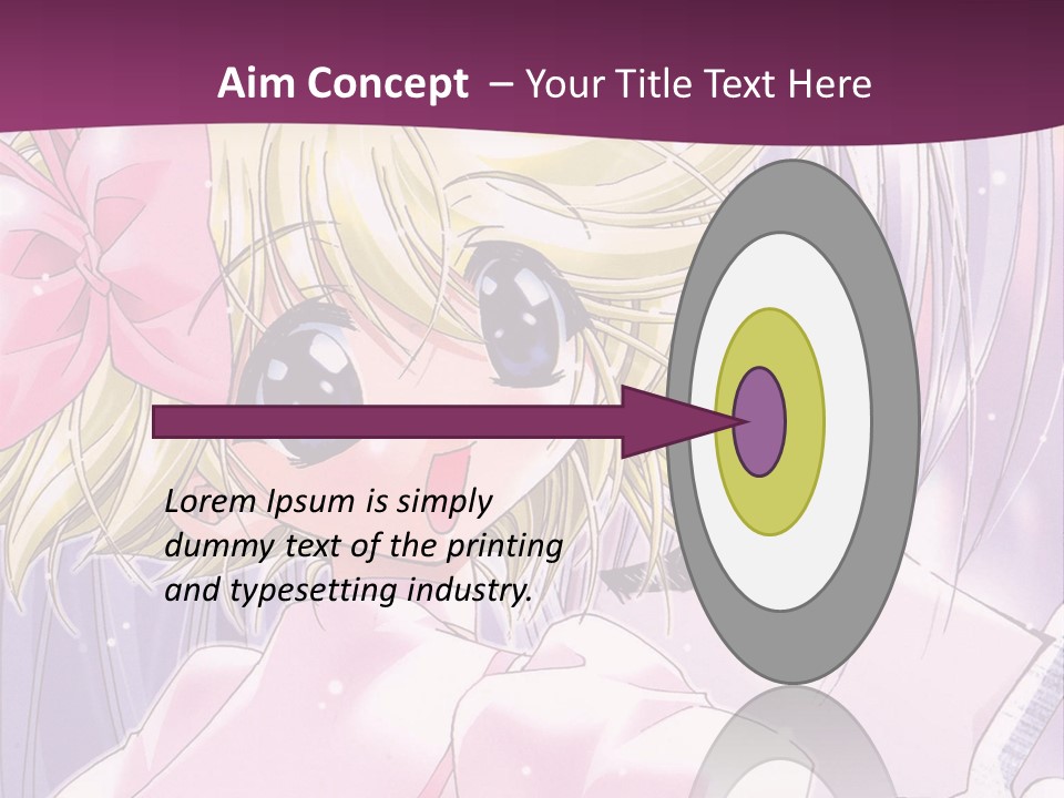 A Girl In A Pink Dress With A Pink Bow On Her Head PowerPoint Template