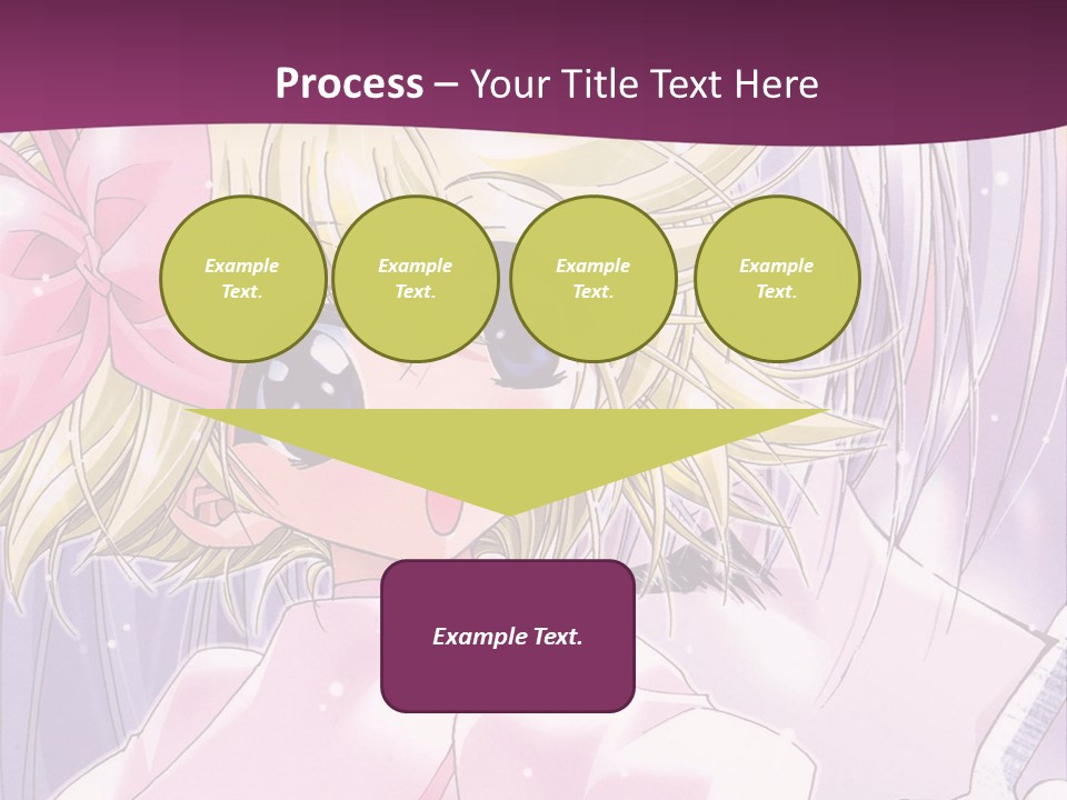 A Girl In A Pink Dress With A Pink Bow On Her Head PowerPoint Template