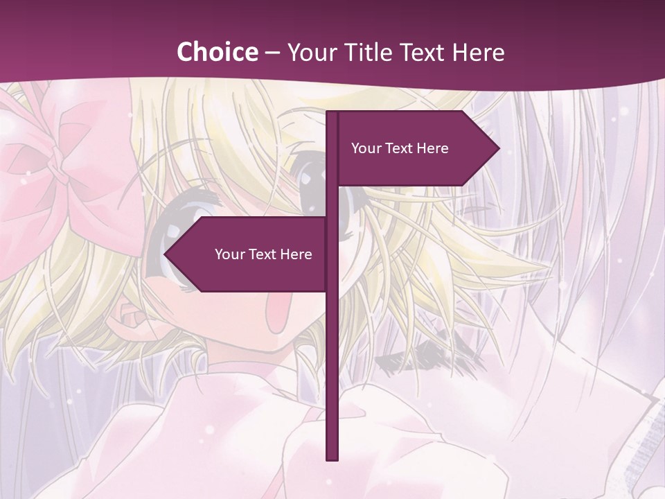 A Girl In A Pink Dress With A Pink Bow On Her Head PowerPoint Template