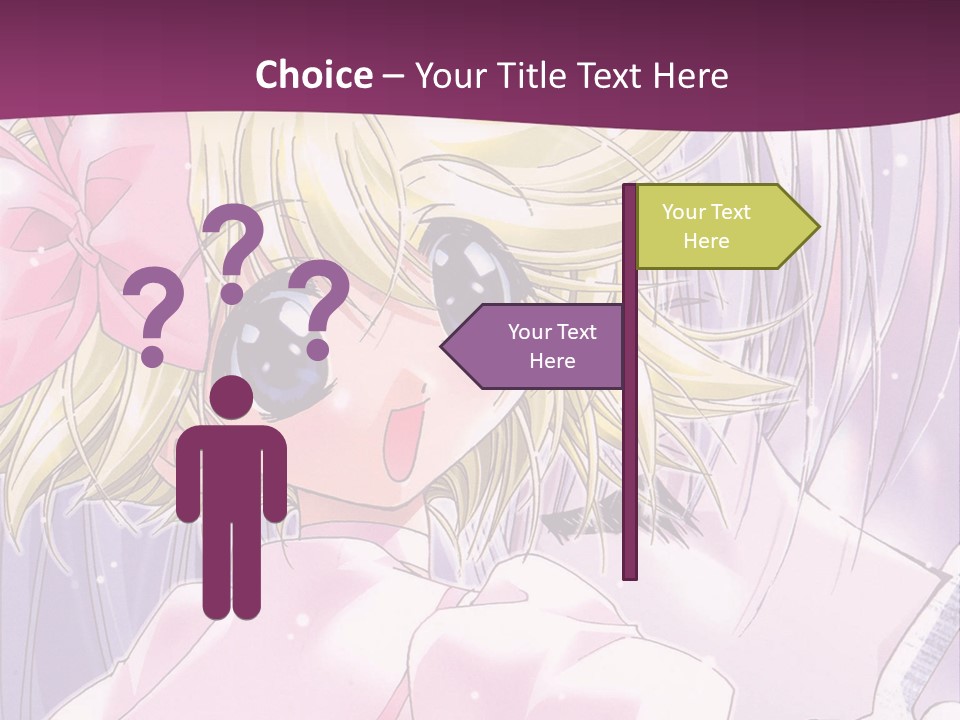 A Girl In A Pink Dress With A Pink Bow On Her Head PowerPoint Template