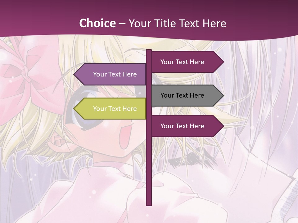 A Girl In A Pink Dress With A Pink Bow On Her Head PowerPoint Template