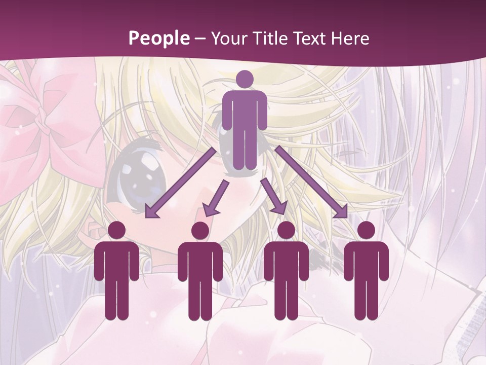 A Girl In A Pink Dress With A Pink Bow On Her Head PowerPoint Template