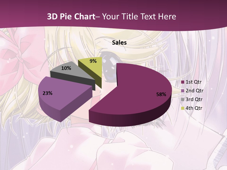 A Girl In A Pink Dress With A Pink Bow On Her Head PowerPoint Template