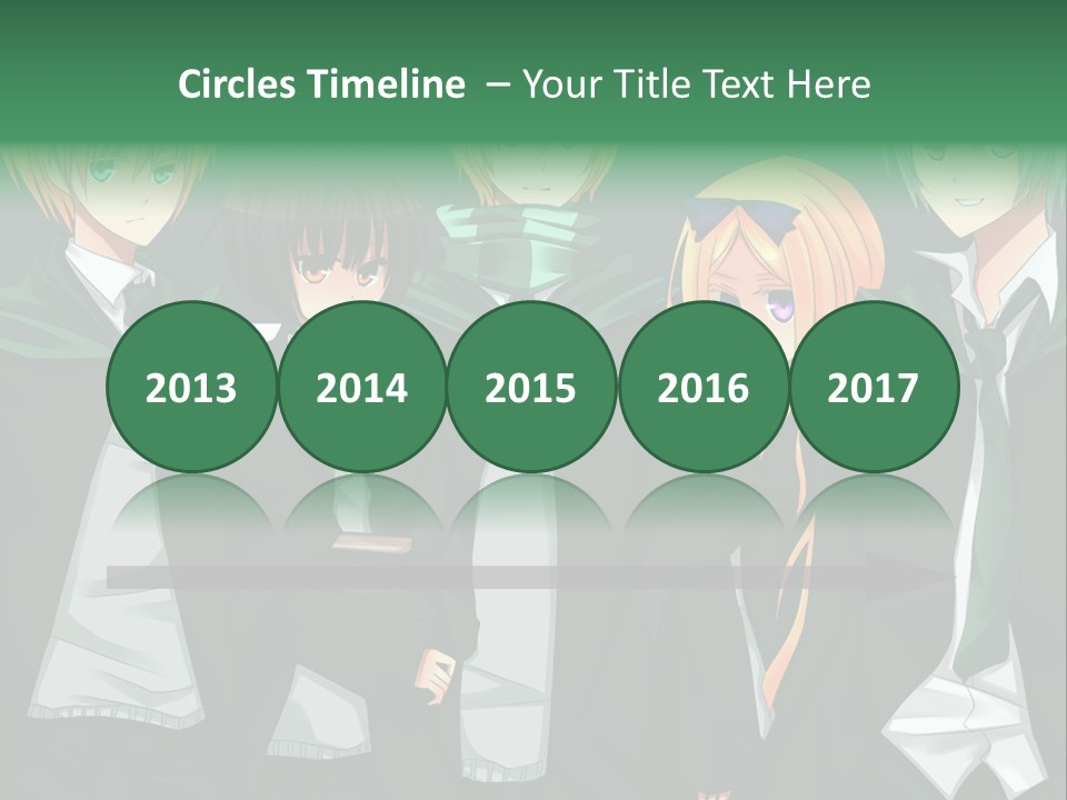 A Group Of Anime Characters Standing Next To Each Other PowerPoint Template