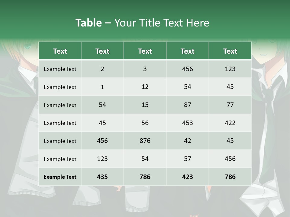 A Group Of Anime Characters Standing Next To Each Other PowerPoint Template