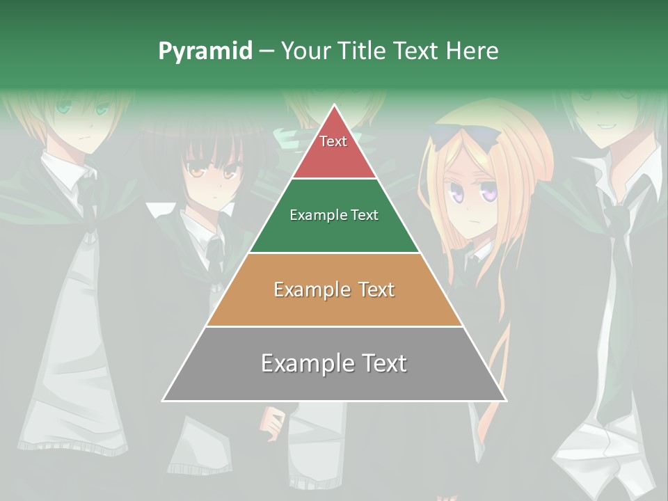 A Group Of Anime Characters Standing Next To Each Other PowerPoint Template