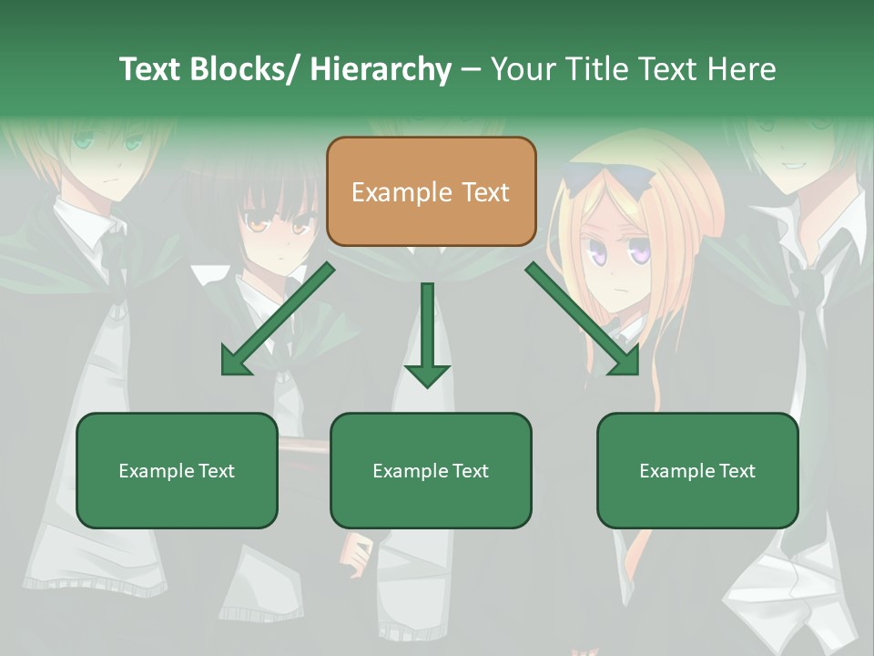 A Group Of Anime Characters Standing Next To Each Other PowerPoint Template