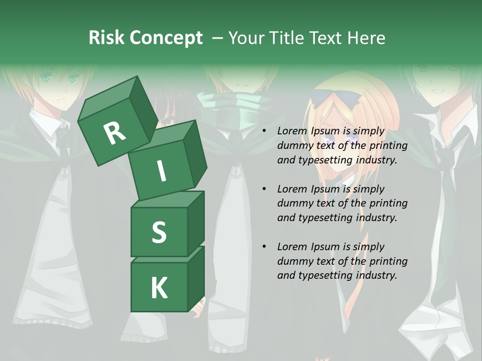 A Group Of Anime Characters Standing Next To Each Other PowerPoint Template