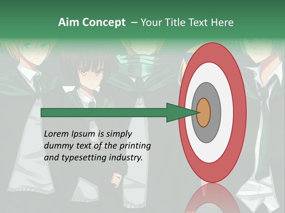 A Group Of Anime Characters Standing Next To Each Other PowerPoint Template