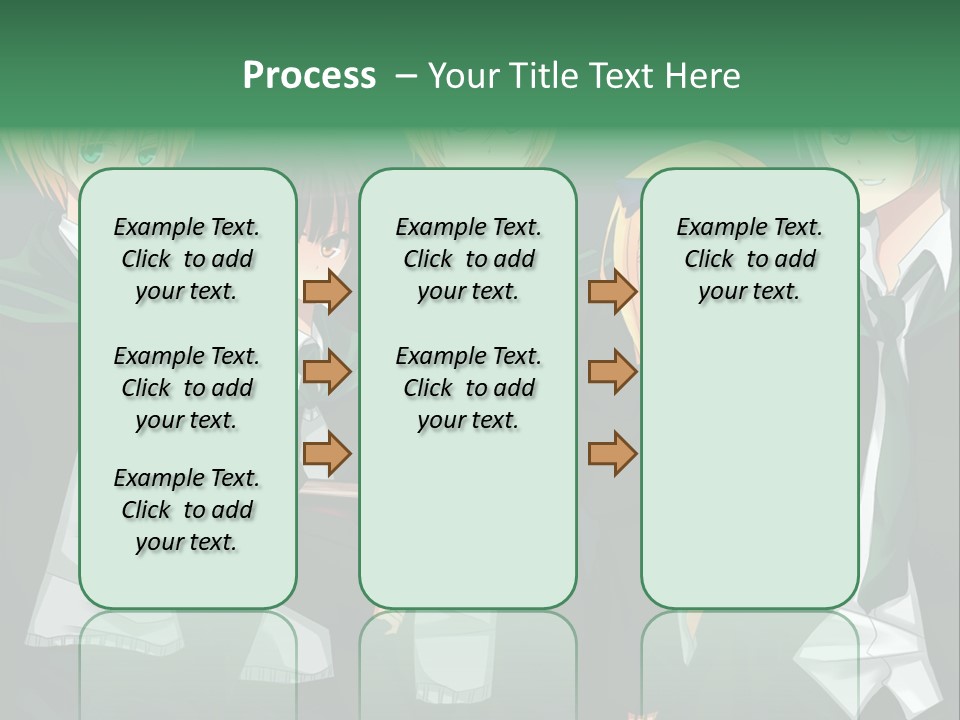 A Group Of Anime Characters Standing Next To Each Other PowerPoint Template