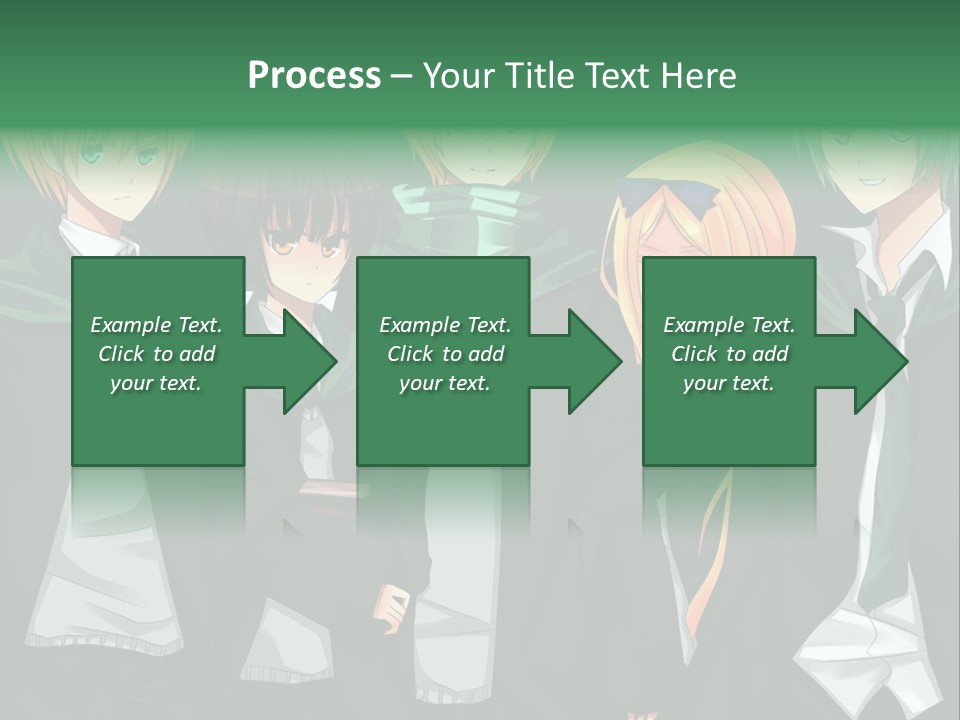 A Group Of Anime Characters Standing Next To Each Other PowerPoint Template
