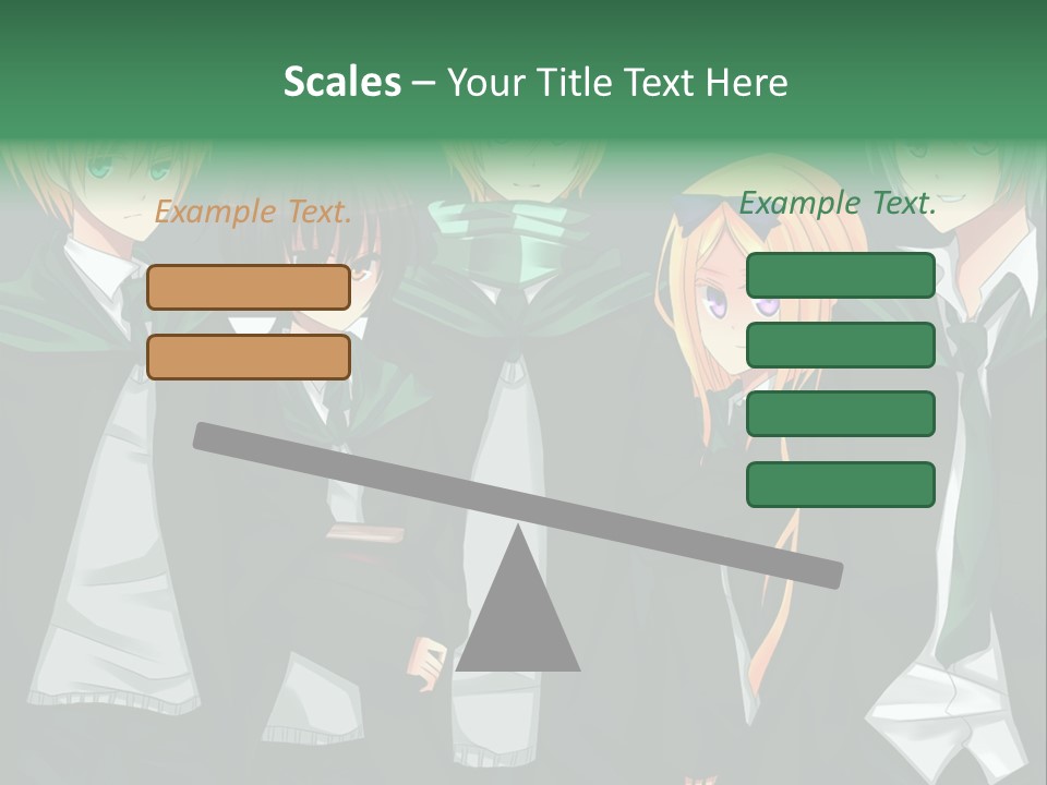 A Group Of Anime Characters Standing Next To Each Other PowerPoint Template