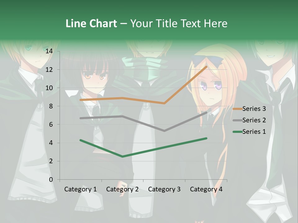 A Group Of Anime Characters Standing Next To Each Other PowerPoint Template