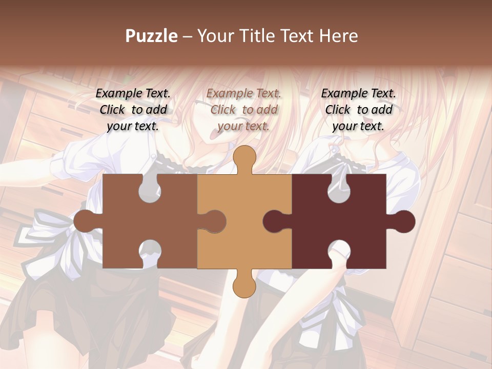 Two Anime Girls Standing Next To Each Other PowerPoint Template