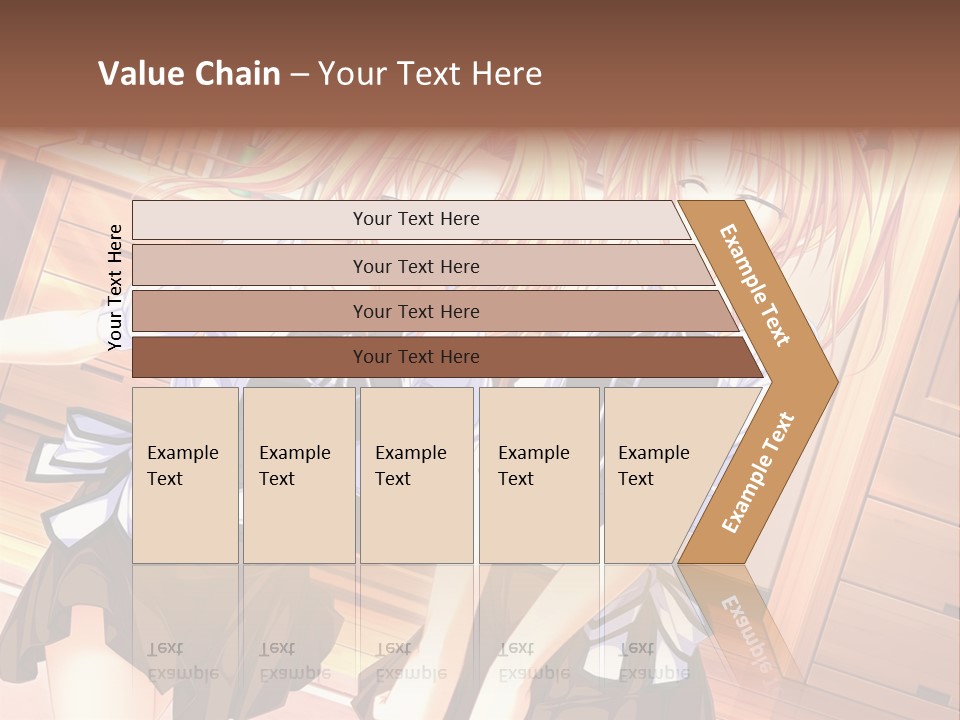Two Anime Girls Standing Next To Each Other PowerPoint Template
