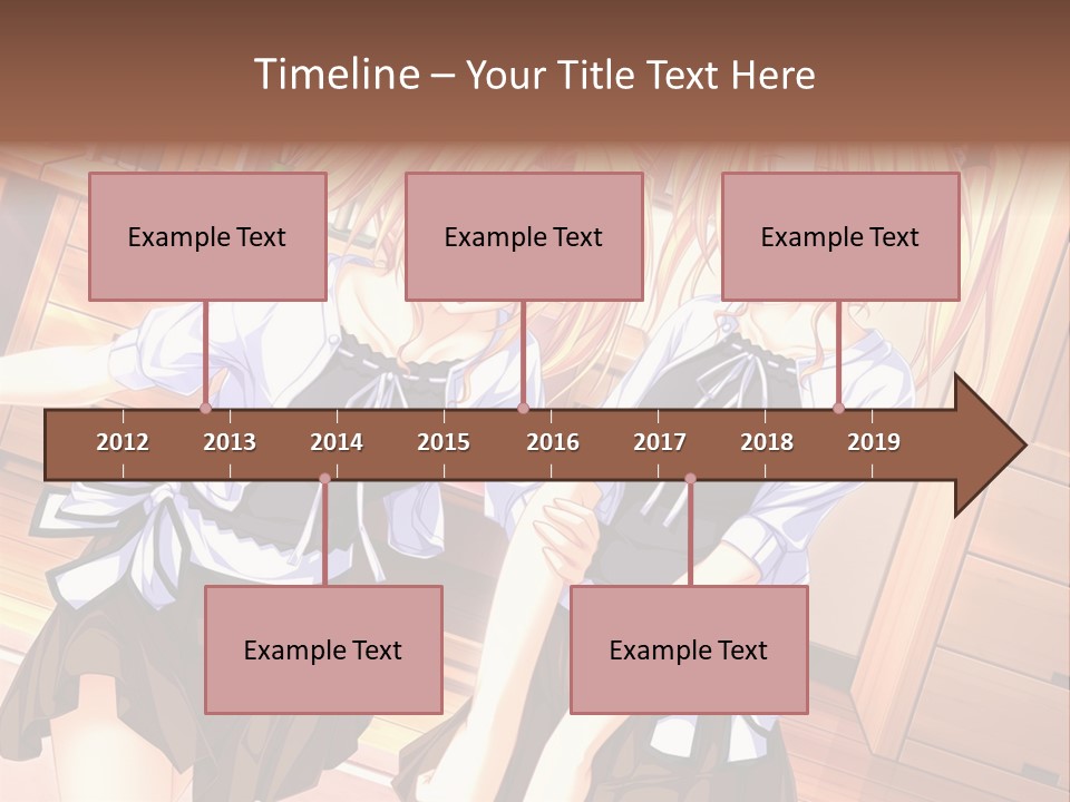 Two Anime Girls Standing Next To Each Other PowerPoint Template