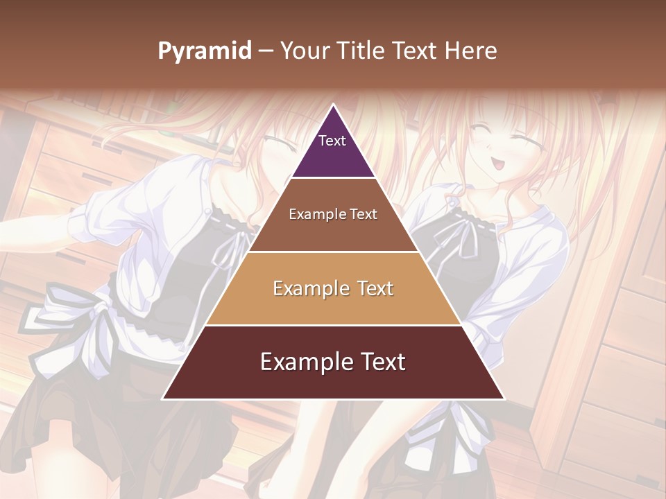 Two Anime Girls Standing Next To Each Other PowerPoint Template