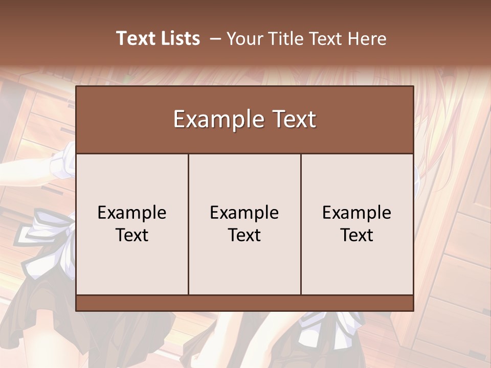 Two Anime Girls Standing Next To Each Other PowerPoint Template