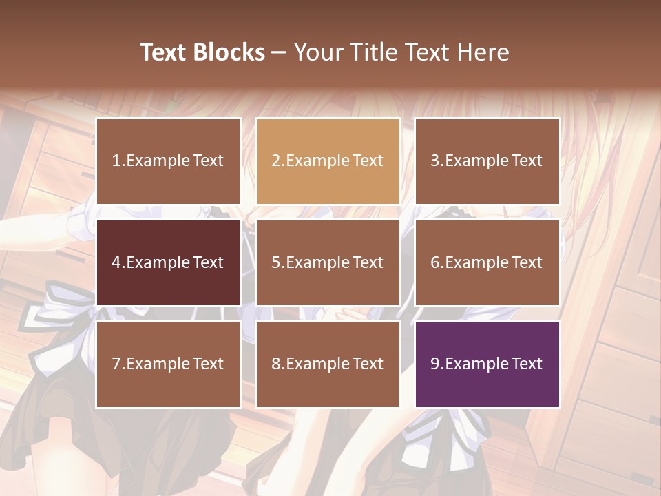 Two Anime Girls Standing Next To Each Other PowerPoint Template
