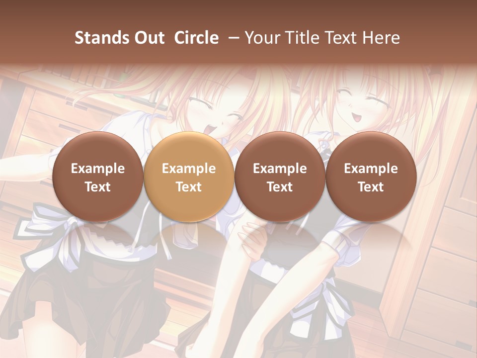 Two Anime Girls Standing Next To Each Other PowerPoint Template
