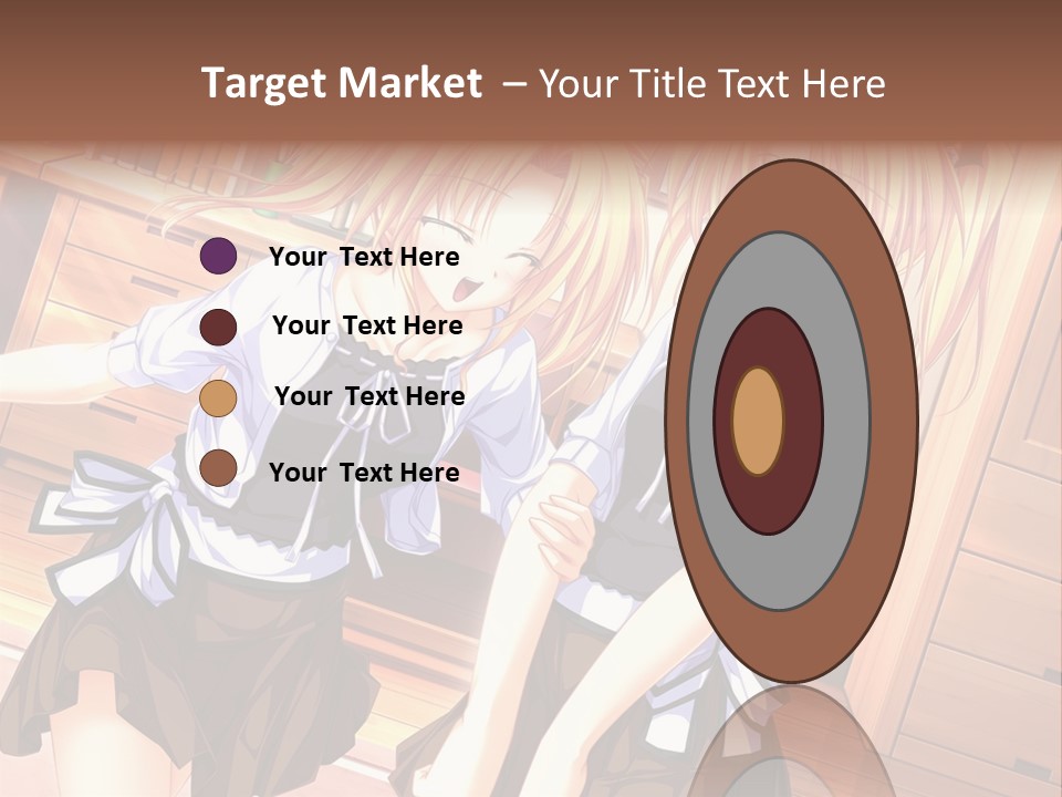 Two Anime Girls Standing Next To Each Other PowerPoint Template