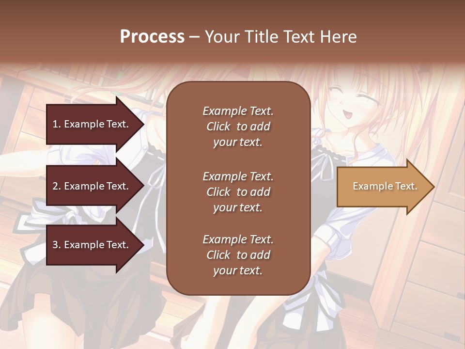 Two Anime Girls Standing Next To Each Other PowerPoint Template