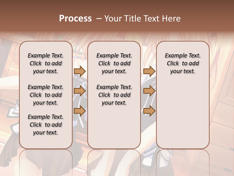 Two Anime Girls Standing Next To Each Other PowerPoint Template