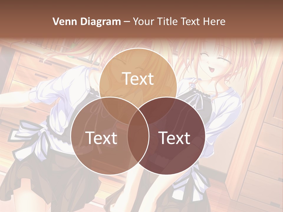 Two Anime Girls Standing Next To Each Other PowerPoint Template
