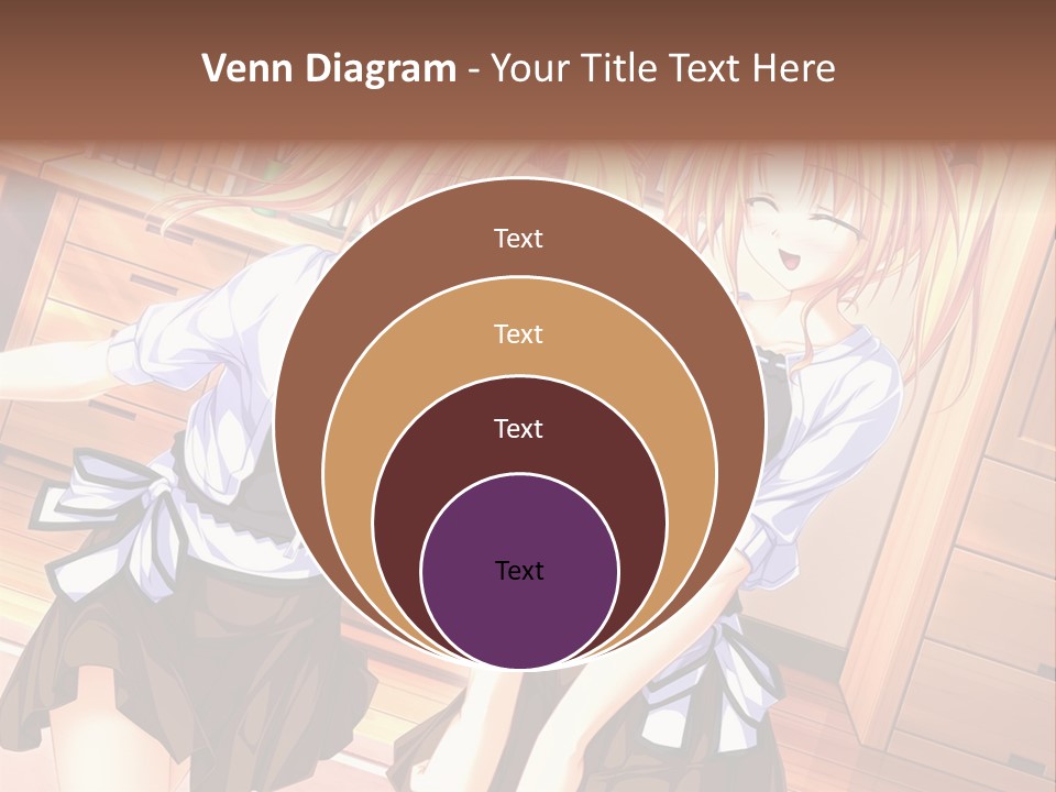 Two Anime Girls Standing Next To Each Other PowerPoint Template