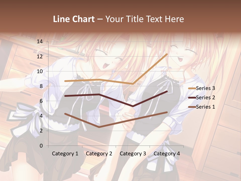 Two Anime Girls Standing Next To Each Other PowerPoint Template
