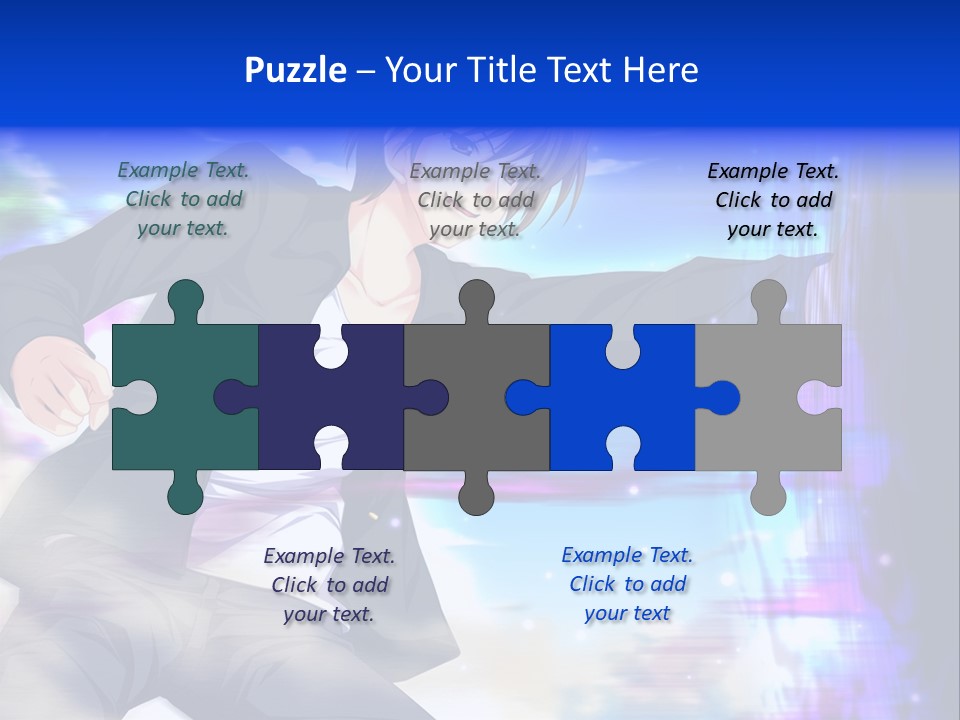 A Man In A Suit Pointing At Something PowerPoint Template