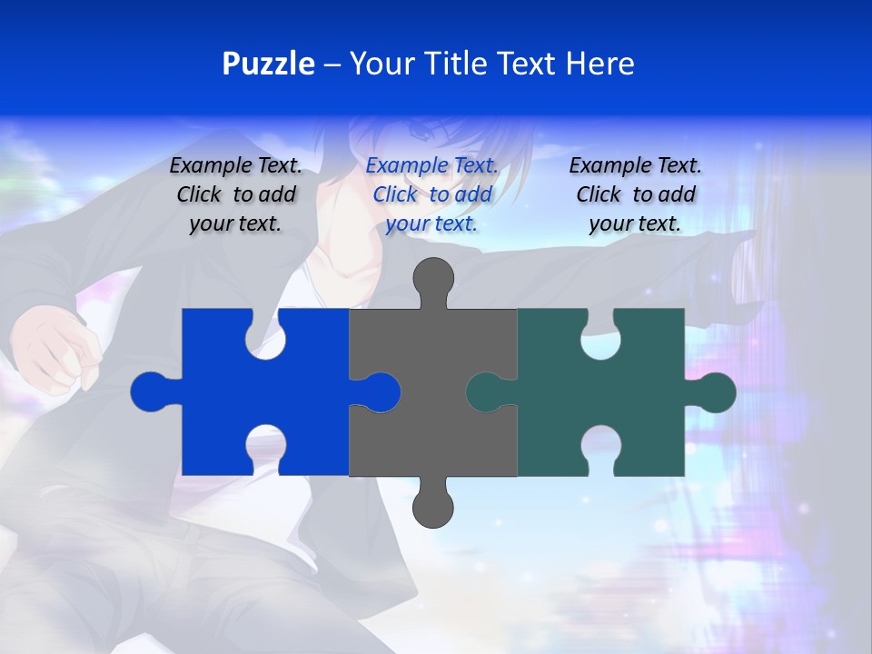 A Man In A Suit Pointing At Something PowerPoint Template