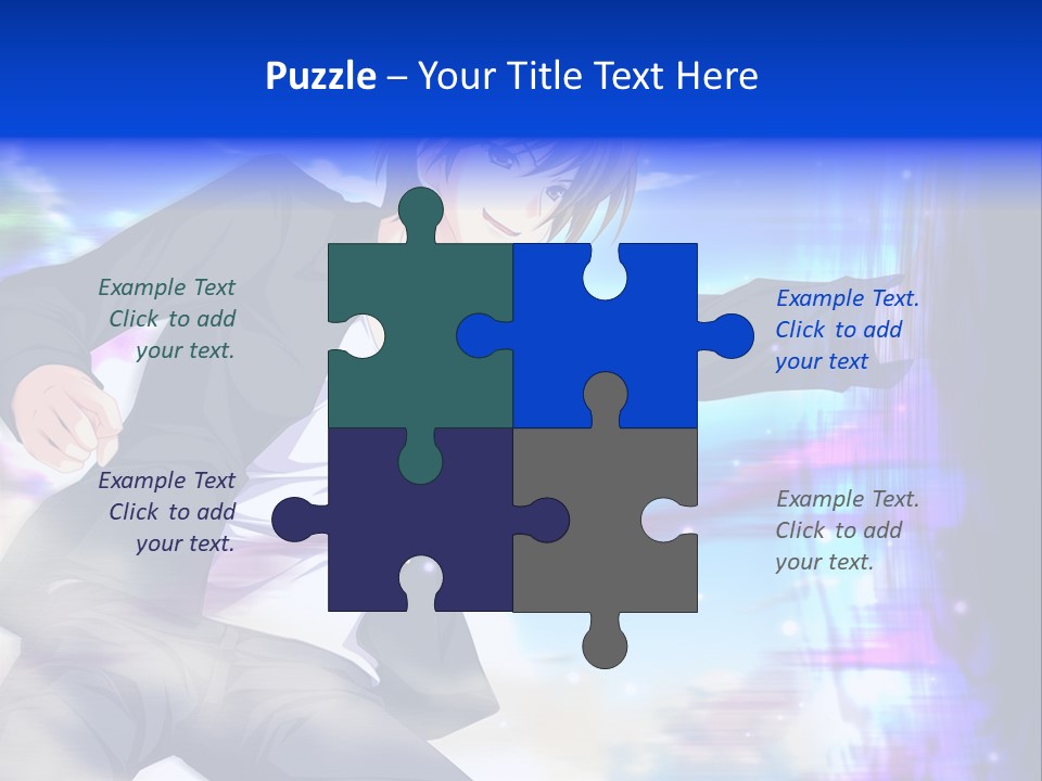 A Man In A Suit Pointing At Something PowerPoint Template