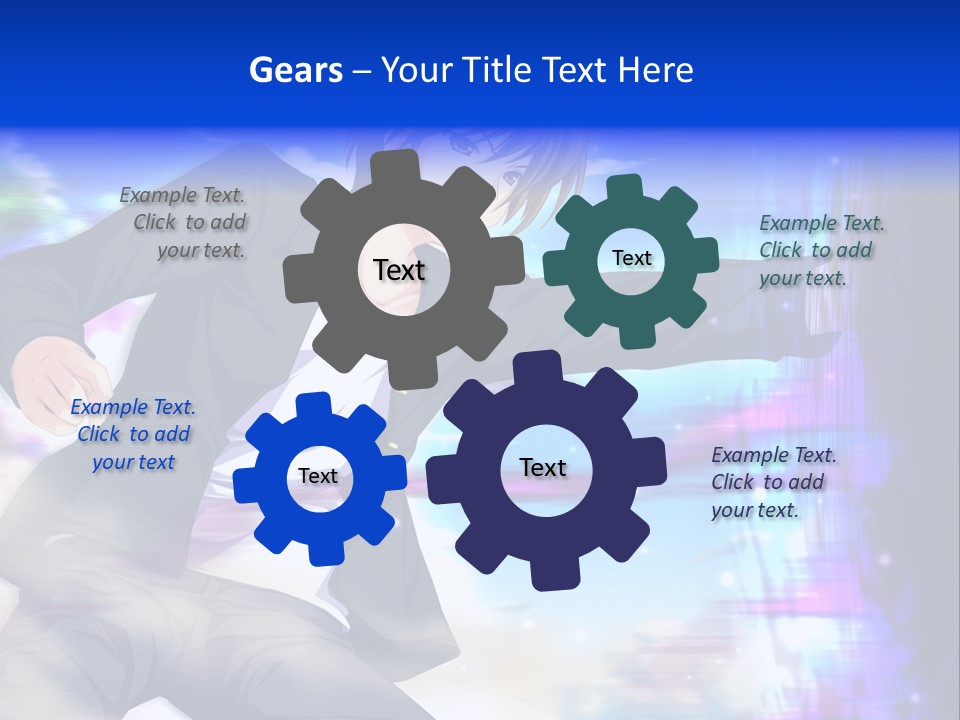 A Man In A Suit Pointing At Something PowerPoint Template