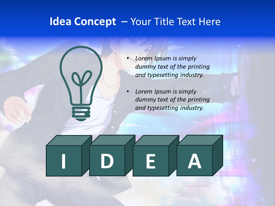 A Man In A Suit Pointing At Something PowerPoint Template