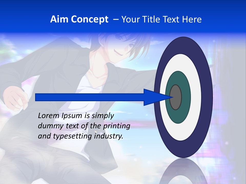 A Man In A Suit Pointing At Something PowerPoint Template