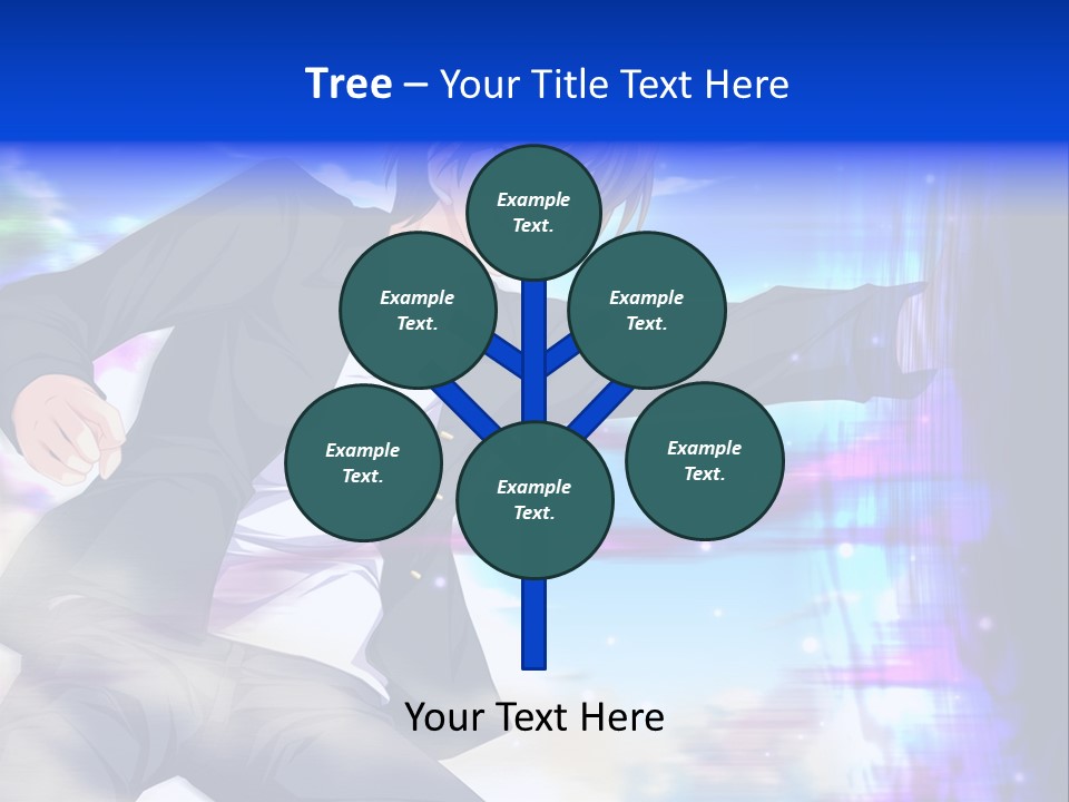 A Man In A Suit Pointing At Something PowerPoint Template