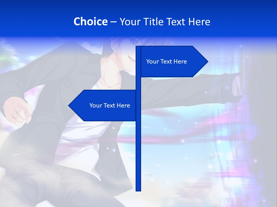 A Man In A Suit Pointing At Something PowerPoint Template