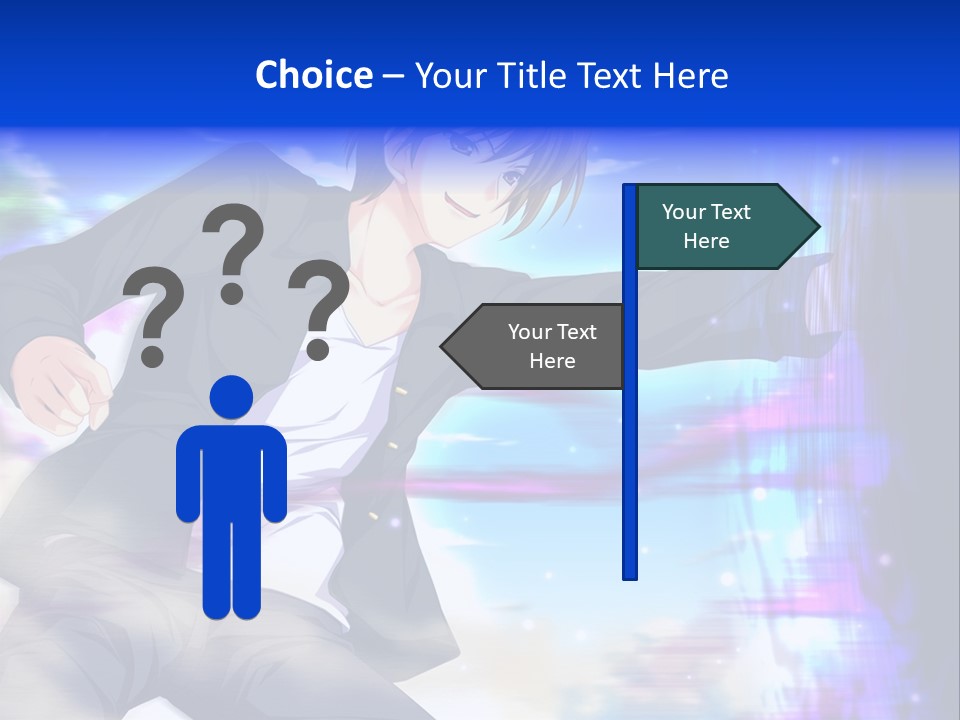 A Man In A Suit Pointing At Something PowerPoint Template