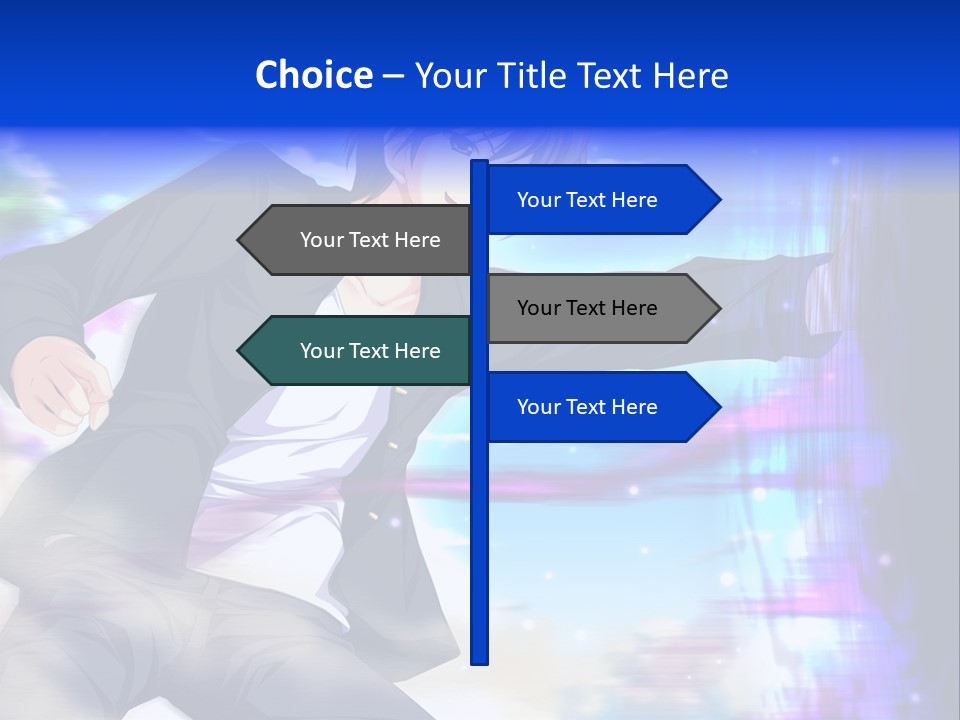 A Man In A Suit Pointing At Something PowerPoint Template
