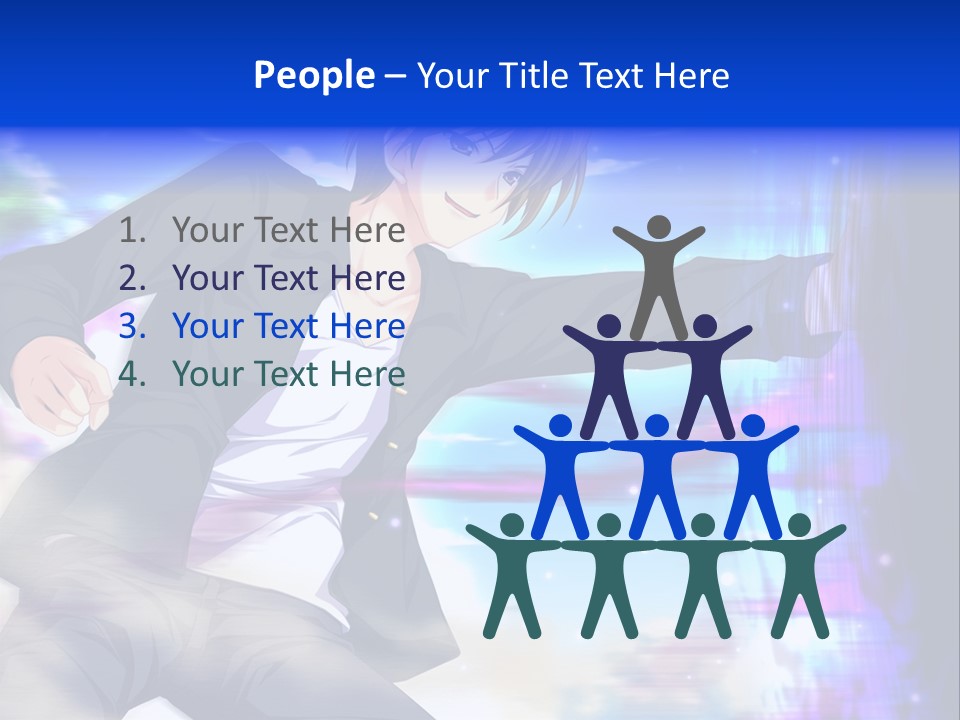 A Man In A Suit Pointing At Something PowerPoint Template