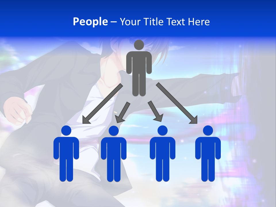 A Man In A Suit Pointing At Something PowerPoint Template