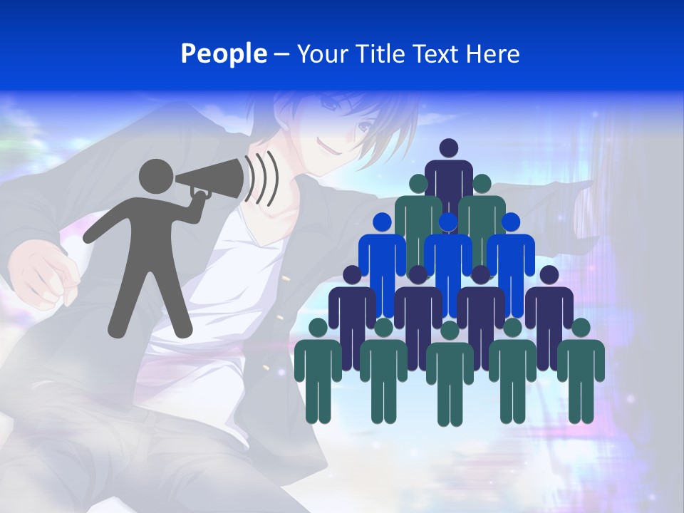 A Man In A Suit Pointing At Something PowerPoint Template