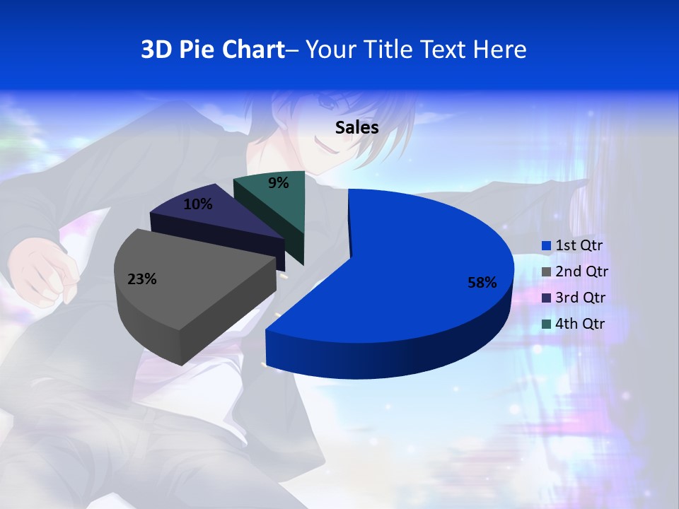 A Man In A Suit Pointing At Something PowerPoint Template