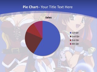 A Group Of Anime Girls With Santa Hats PowerPoint Template