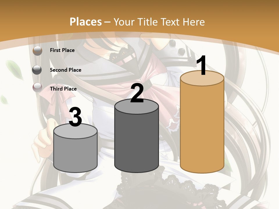 A Girl With Long Hair Is Standing In Front Of A Tree PowerPoint Template