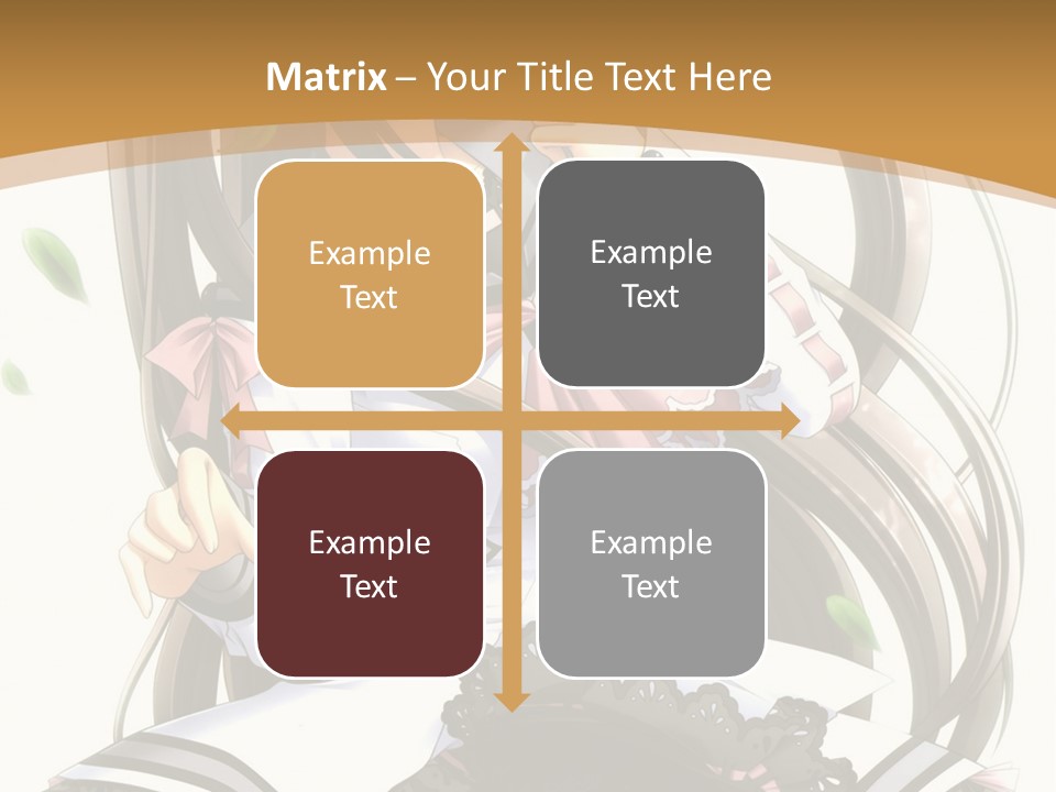 A Girl With Long Hair Is Standing In Front Of A Tree PowerPoint Template