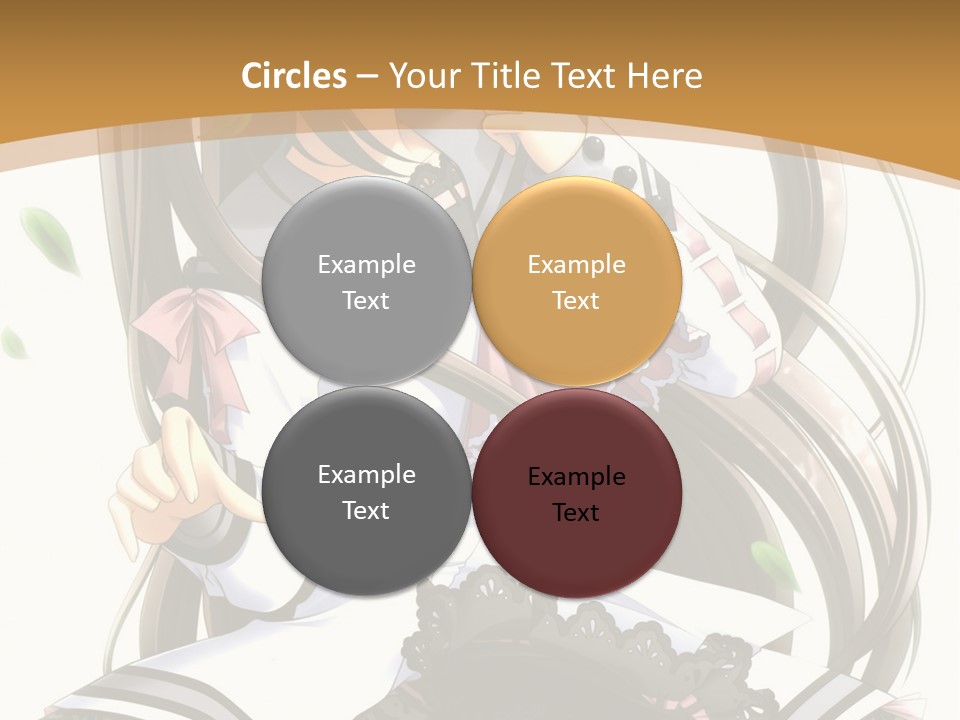 A Girl With Long Hair Is Standing In Front Of A Tree PowerPoint Template