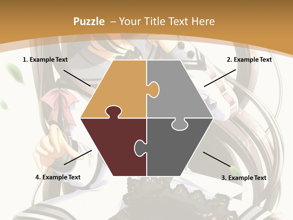 A Girl With Long Hair Is Standing In Front Of A Tree PowerPoint Template