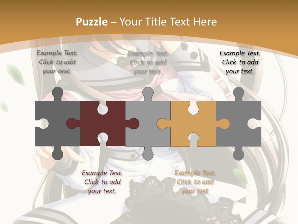 A Girl With Long Hair Is Standing In Front Of A Tree PowerPoint Template